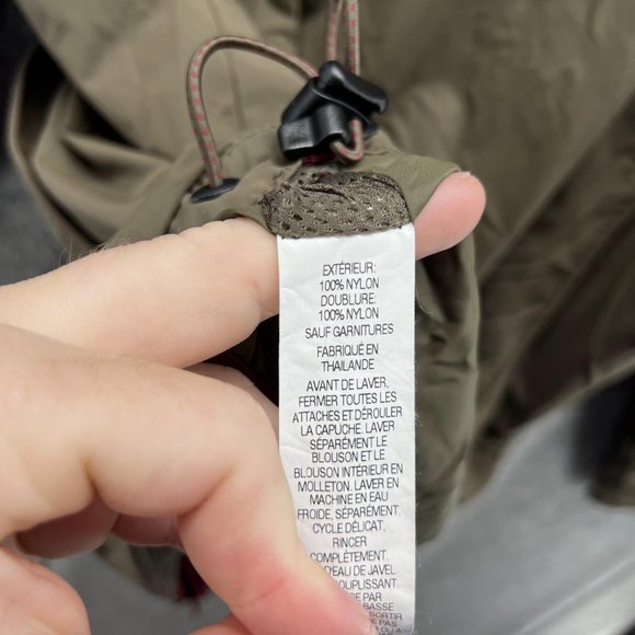 LL bean Jacket Men Large Green Sweater Outdoors Polyester Full Zip Parka Nylon - Picture 13 of 14